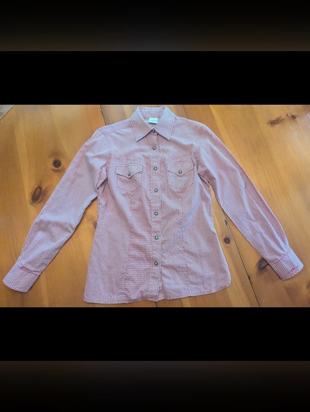 Rockies Women's Western Shirt Trompe L'oeil Woven Design S